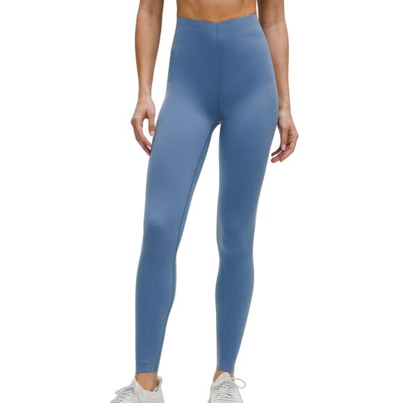 Lululemon Glow Up Super-High-Rise Tight 28" Washed Denim Women's Size 12 NWT - Picture 1 of 12